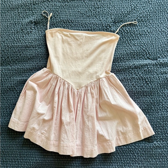 Free People Strapless Light Pink Dress - Picture 2 of 3